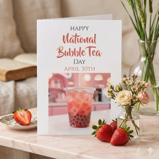 Happy National Bubble Tea Day | April 30th Kaart