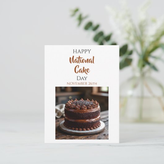 Happy National Cake Day | Nov 26th Briefkaart (Staand voorkant)