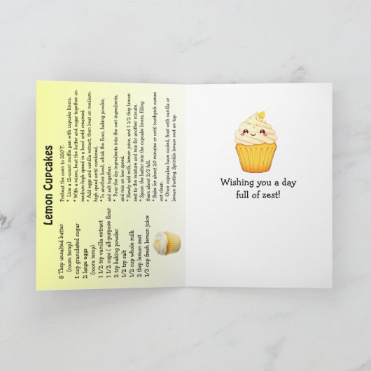 Happy National Lemon Cupcake Day | December 15th Kaart (Binnen)