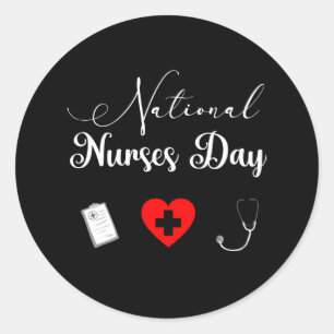 Happy National Nurses Day - 12 mei 2021 Ronde Sticker