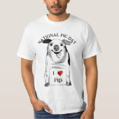 Happy National Pig Day T-shirt (Voorkant)