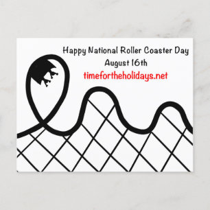 Happy National Roller Onderzetter Day - 16 augustu Briefkaart