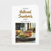 Happy National Sandwich Day | November 3rd Kaart (Voorkant)