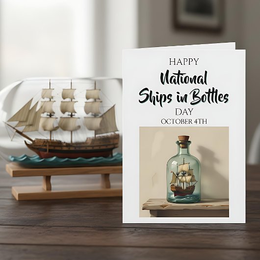 Happy National Ships in Bottles Day (4 oktober) Kaart