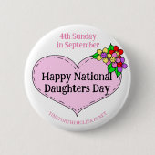 Happy National Sisters Day Ronde Button 5,7 Cm (Voorkant)