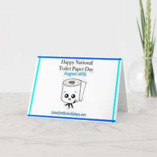 Happy National Toilet Paper Day, 26 augustus Kaart