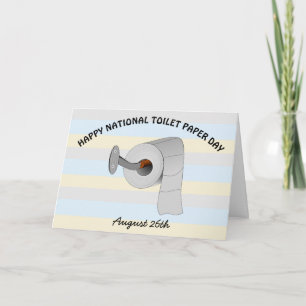 Happy National Toilet Paper Day Funny Feestdagen Kaart