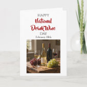 Happy National Wine Day! February 18th Kaart (Voorkant)