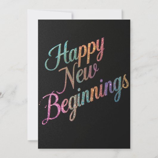 Happy new beginnings 2026 card (Voorkant)
