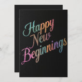 Happy new beginnings 2026 card (Voorkant / Achterkant)