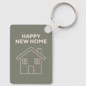 Happy New Home Key Ring - Warm eucalyptus Sleutelhanger (Achterkant)
