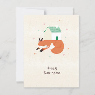 Happy new home vosje briefkaart