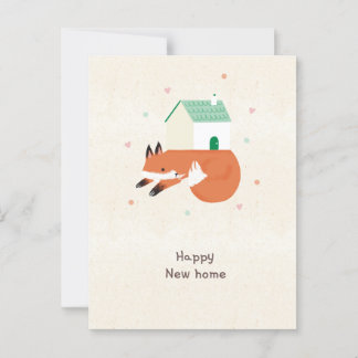 Happy new home vosje briefkaart