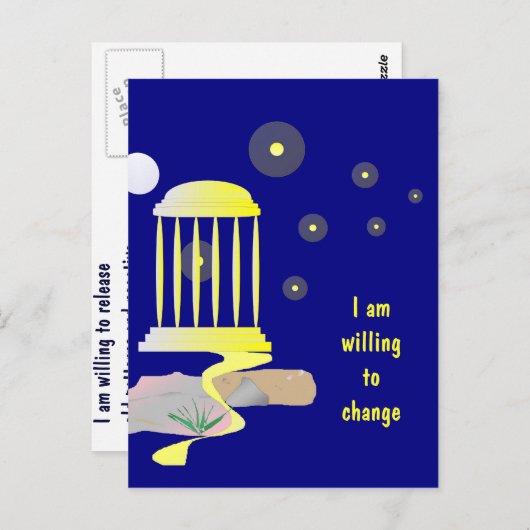 Happy New Journey Affirmation Briefkaart (Voorkant / Achterkant)