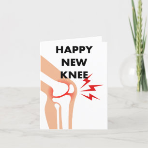Happy New Knee wenskaart (leeg) Feestdagen Kaart