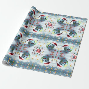 Happy New Planet-inpakpapier Cadeaupapier