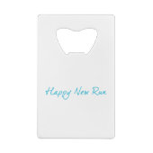 Happy New Run Kredietkaart Flessenopener (Achterkant)