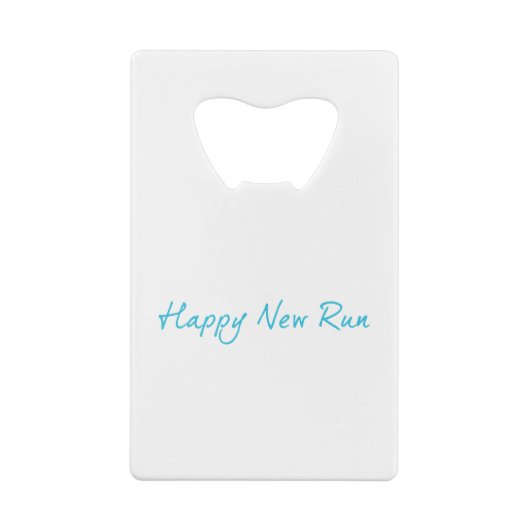 Happy New Run Kredietkaart Flessenopener (Achterkant)