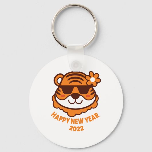 Happy New Tiger Year Sleutelhanger (Voorkant)