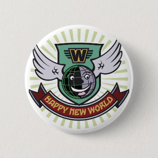HAPPY NEW WORLD RONDE BUTTON 5,7 CM