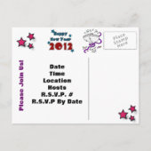 Happy New Year 2012 Party Invitation Sjabloon (Achterkant)
