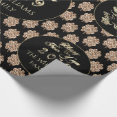 Happy New Year 2019 Elegant Black and Gold Clovers Cadeaupapier (Hoek)