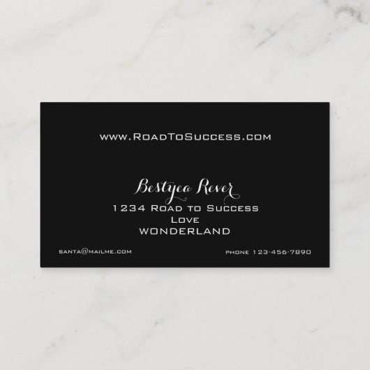 Happy New Year 2019 Golden Black White Gold Visitekaartje (Achterkant)