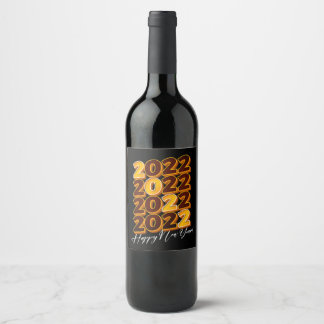 Happy New Year 2020 Celebration Party Design Wijn Etiket