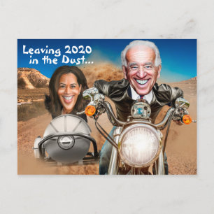 Happy New Year 2021, Biden & Harris Bikers Briefkaart
