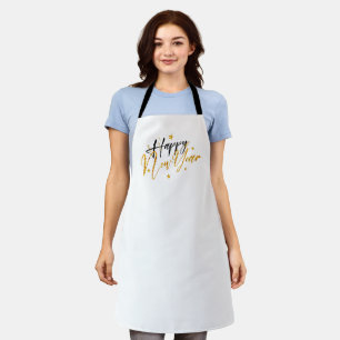 Happy New Year 2022 Design met Glittered Letter Schort