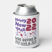 Happy New Year 2022 Goodbye 2021 Funny Blikjeskoeler (Blikje Voorkant)