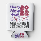 Happy New Year 2022 Goodbye 2021 Funny Blikjeskoeler (Voorkant)