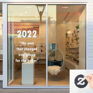 Happy New Year 2022 Motivatie prijsopgave Raamsticker