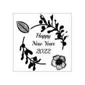 Happy New Year 2022 tampon caoutchouc (Impression)