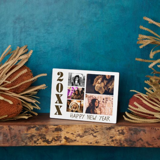 Happy New Year 2023 5 Foto Collage Fotoplaat (Zijkant)