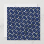 Happy New Year 2023 Elegant Silver Script Blue Feestdagenkaart (Achterkant)