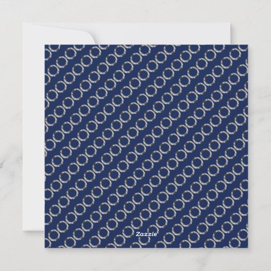 Happy New Year 2023 Elegant Silver Script Blue Feestdagenkaart (Achterkant)