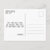 Happy New Year 2023 Greetings 5 Photo Collage Briefkaart (Achterkant)