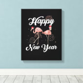 Happy New Year 2023 Outfit for Flamingo Lover New Canvas Afdruk (Insitu (Houten vloer))