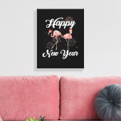 Happy New Year 2023 Outfit for Flamingo Lover New Canvas Afdruk (Insitu (Woonkamer))