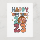 Happy New Year 2023 retro Briefkaart (Voorkant)