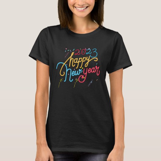 Happy New Year 2023 T-shirt (Voorkant)