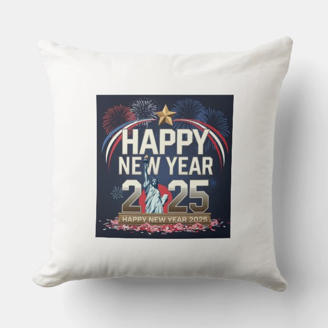 Happy New Year 2025 Design - feestelijk en creatie Kussen (Voorkant)