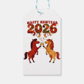 Happy New Year 2026 – Celebrating Horses with Cham Cadeaulabel (Achterkant)