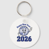 Happy New Year 2026 Celebration Design  Sleutelhanger (Voorkant)