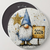 Happy New Year, 2026, Celebration Ronde Button 6,0 Cm (Voorkant /achterkant)