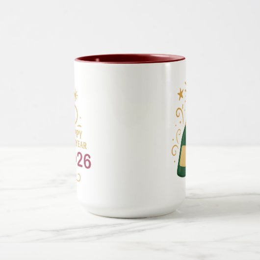Happy New Year 2026 Champagne | Combo Mug Mok (Midden)