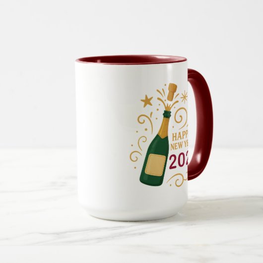 Happy New Year 2026 Champagne | Combo Mug Mok (Voorkant rechts)