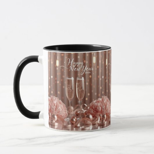 happy new year 2026 champagne lights mug mok (Links)