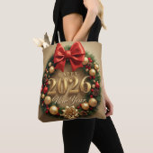 happy new year 2026 classic wreath tote bag (De près)